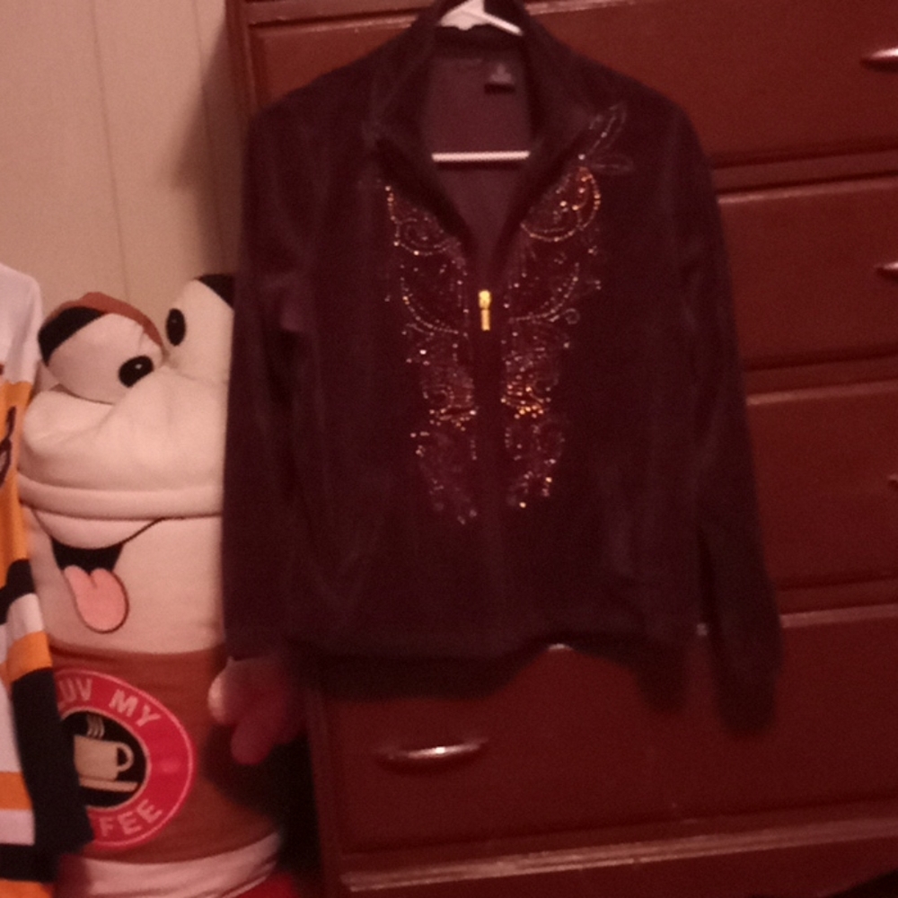 Brown jacket.